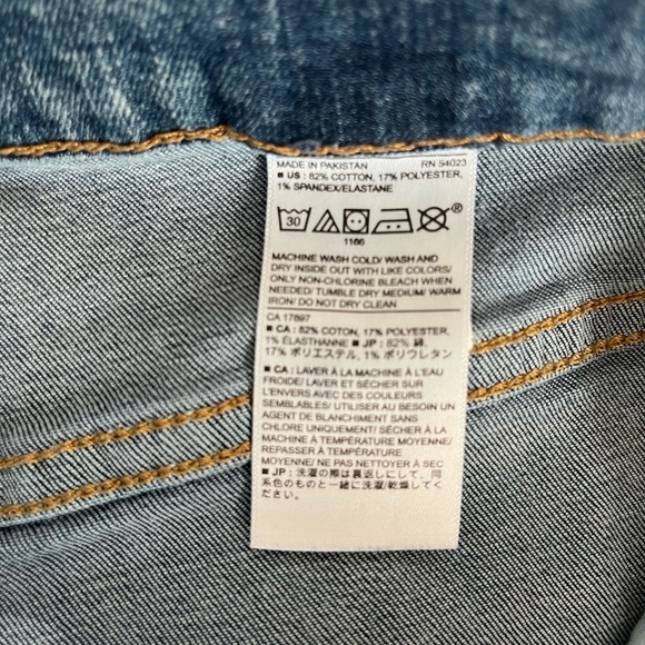 Banana Republic Medium Wash Distressed Skinny Jeans Women’s Size 8 - Picture 12 of 16